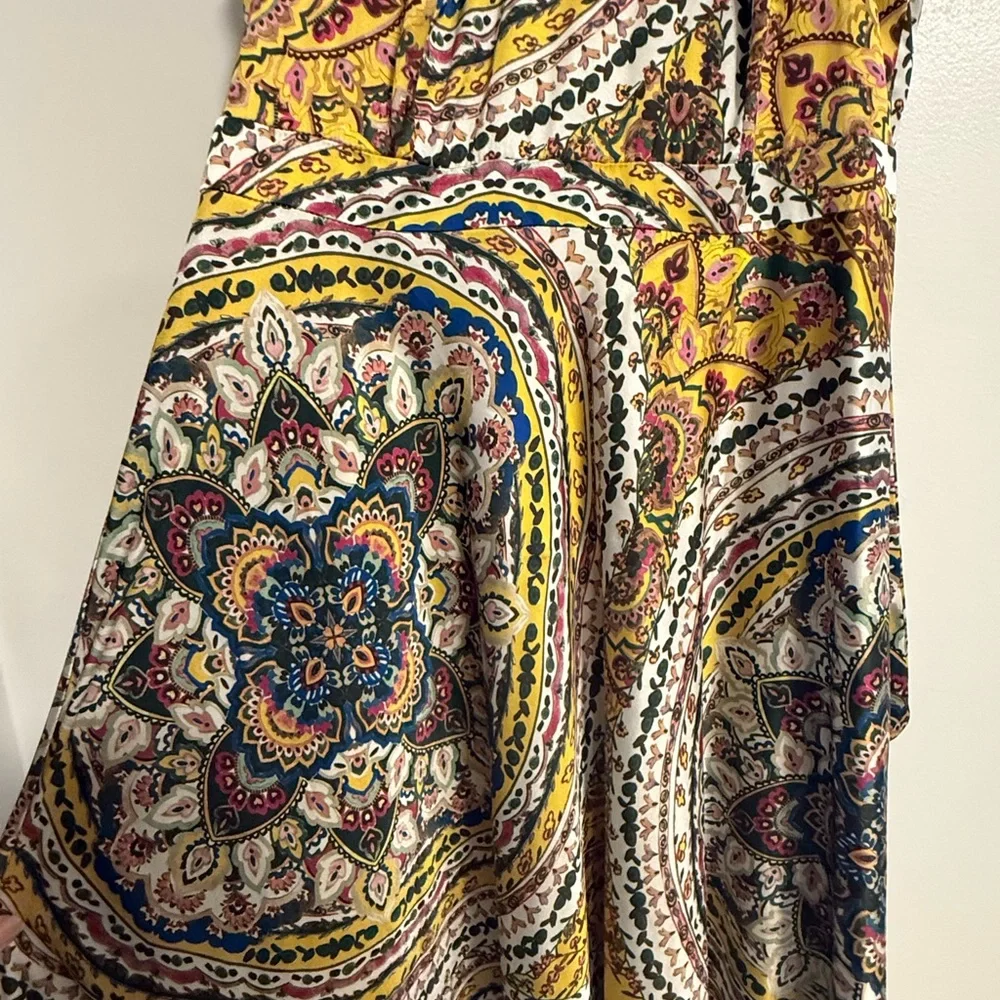 Anthropology x Nicole Miller Yellow Retro Paisley Maxi Dress - Picture 10 of 12